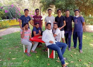 Guests at resort near Calangute Goa