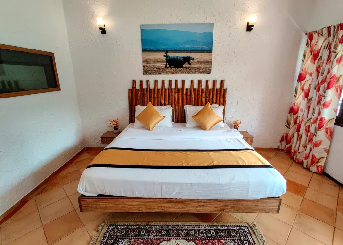 rooms at resort near Calangute beach