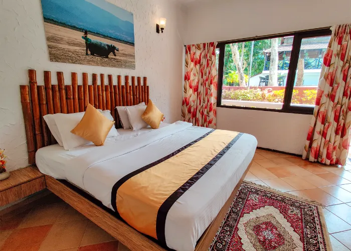 rooms at resort near Calangute beach