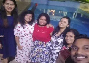 Guests at resort near Calangute Goa