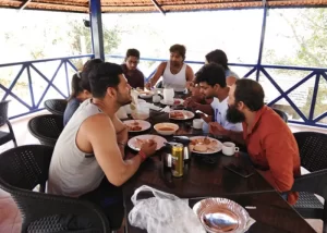 Guests at resort near Calangute Goa